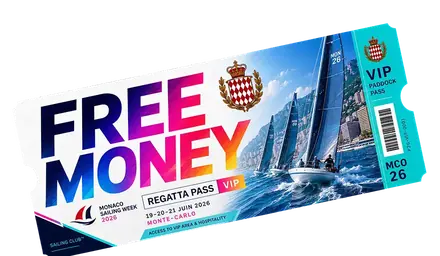 Toegangskaart met de tekst Free Money